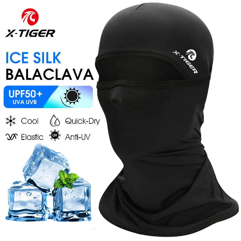 X-TIGER Balaclava Cycling Cap Summer Cool Sports Hats Sun UV Protection Bike Motorcycle Full Face Cover Headwear