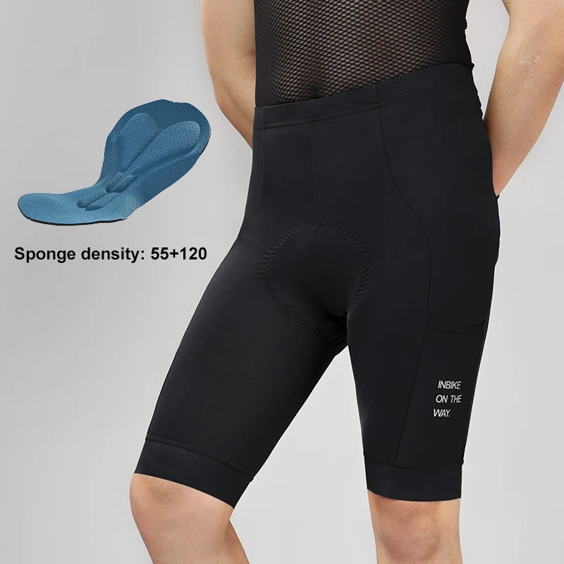 INBIKE Pro Summer Men's Cycling Shorts Bicycle Pants Shock-absorbing Cycling Clothing Mountain Road Bike Tousers With pocket