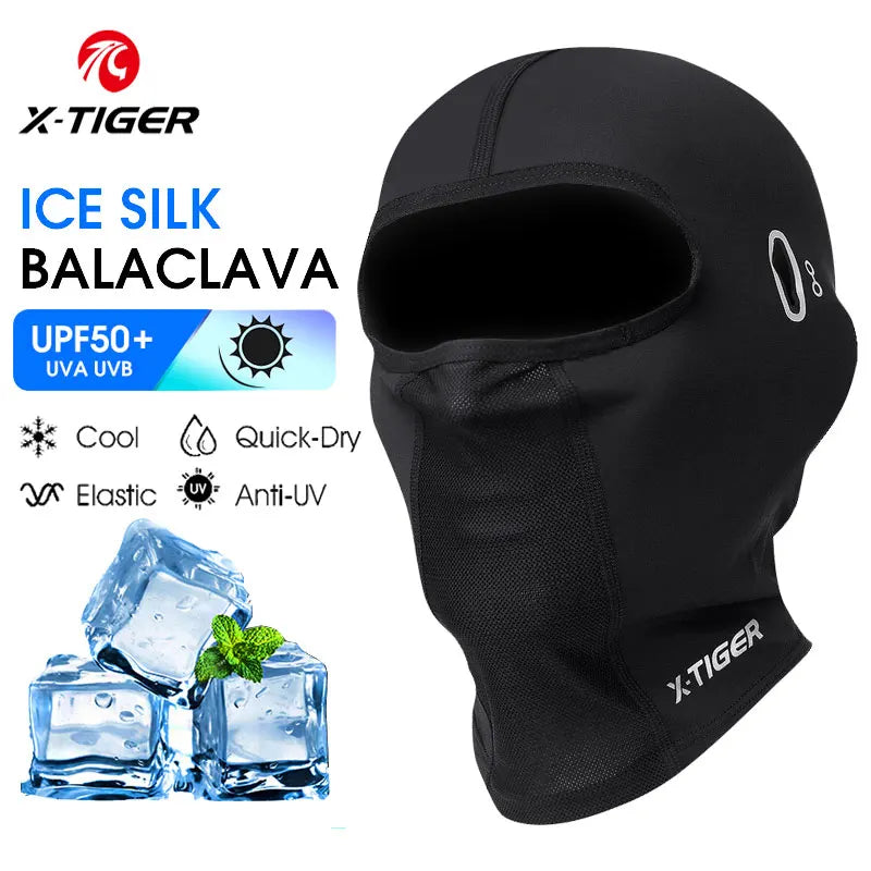 X-TIGER Balaclava Cycling Cap Summer Cool Sports Hats Sun UV Protection Bike Motorcycle Full Face Cover Headwear