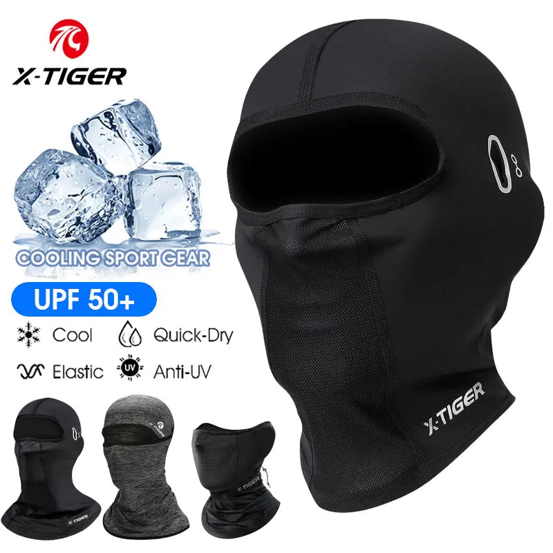 X-TIGER Balaclava Cycling Cap Summer Cool Sports Hats Sun UV Protection Bike Motorcycle Full Face Cover Headwear