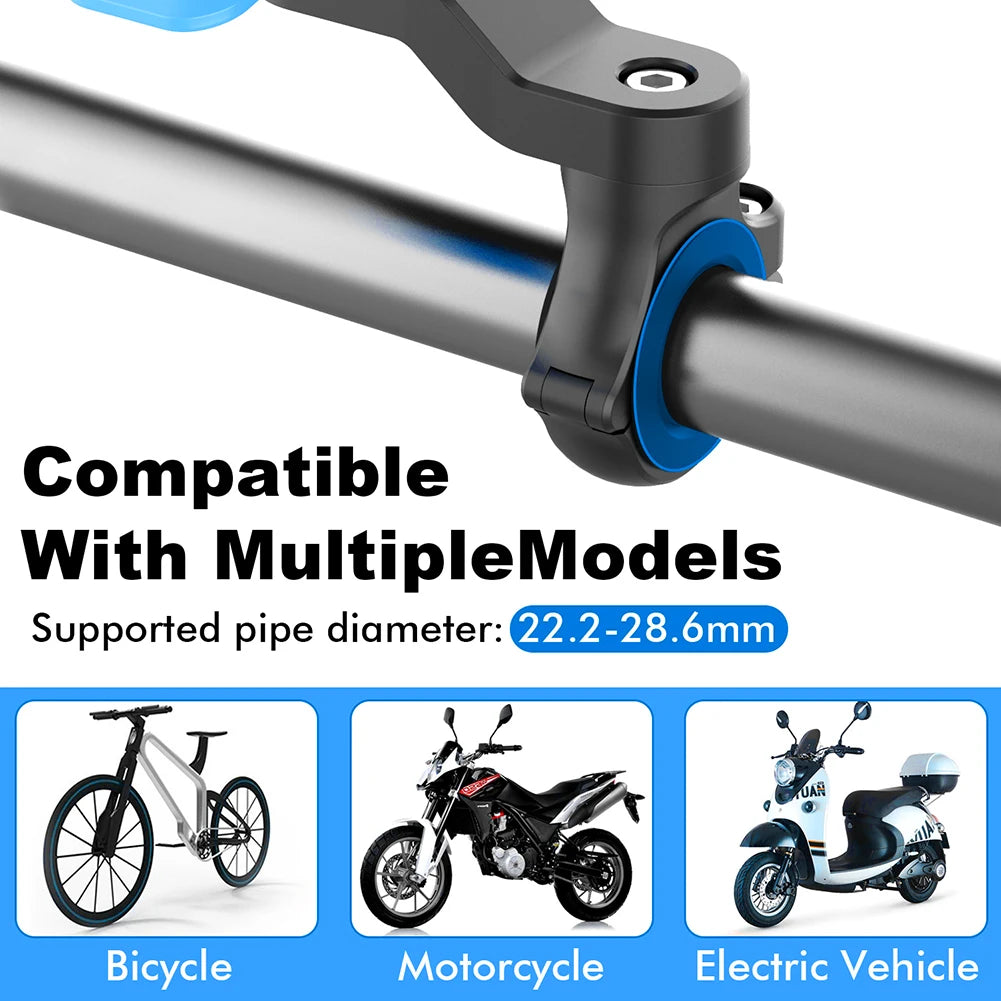 Motorcycle Bike Phone Holder Stand Bicycle Quad Lock Phone Holder Shock Absorber Bicycle Mobile Support Handlebar Mount Bracket