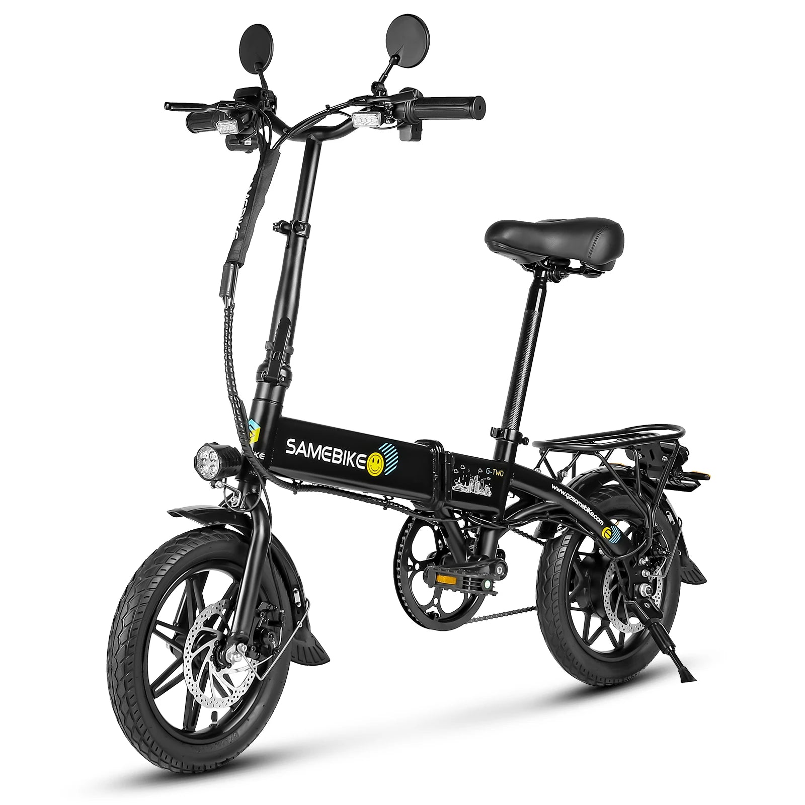 Samebike YINYU14 Foldable Electric Bike for Adults 14" Mini ebike with 36V 7.8Ah Lithium Battery