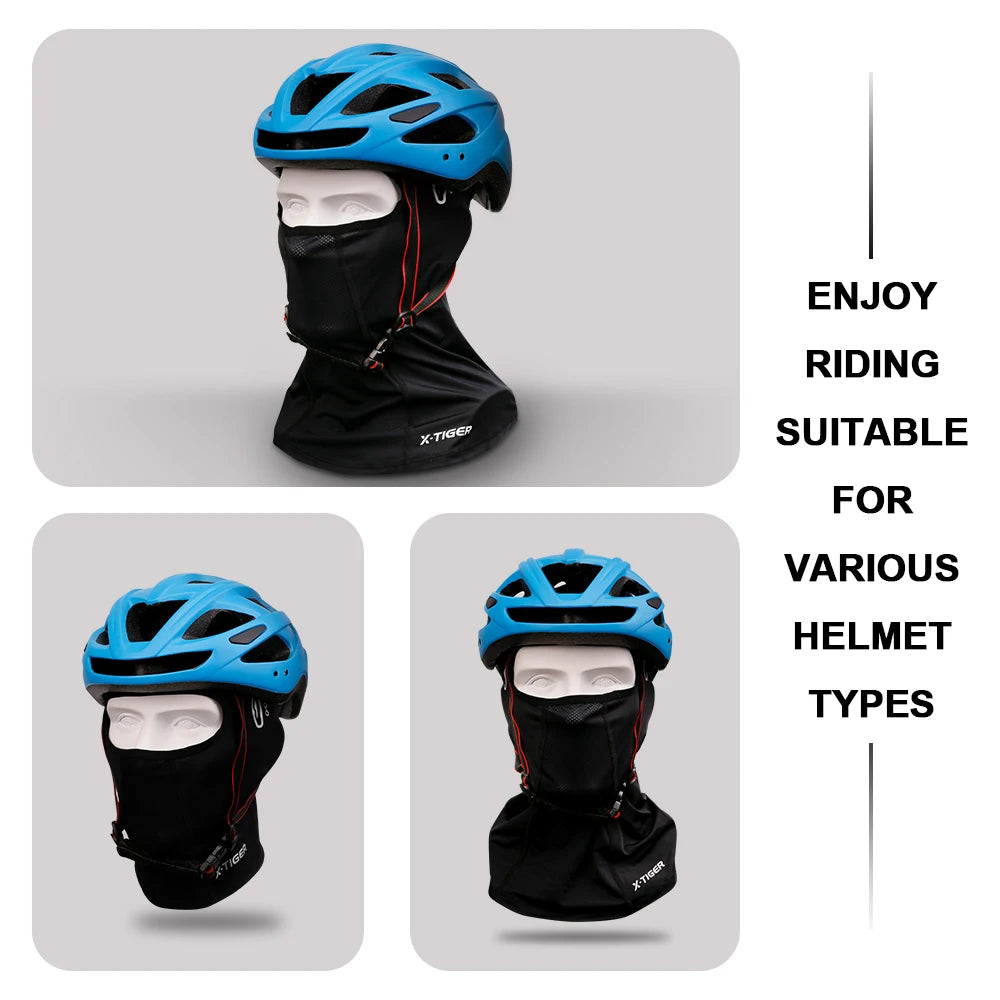 X-TIGER Balaclava Cycling Cap Summer Cool Sports Hats Sun UV Protection Bike Motorcycle Full Face Cover Headwear