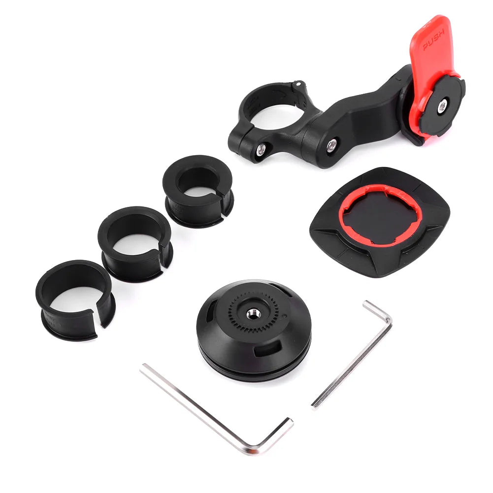 Motorcycle Bike Phone Holder Stand Bicycle Quad Lock Phone Holder Shock Absorber Bicycle Mobile Support Handlebar Mount Bracket