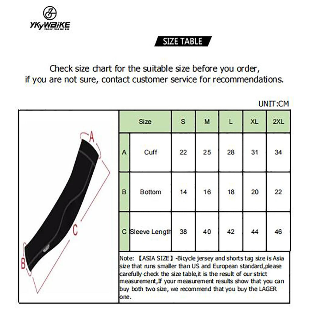 YKYWBIKE Cycling Sleeve Outdoor Sports Arm Sleeve Sun Protection UV Arm breathable Fabric  Running Cycling Arm Warmers 7 color