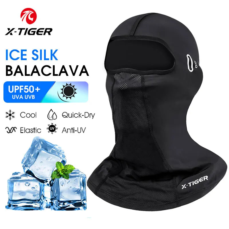 X-TIGER Balaclava Cycling Cap Summer Cool Sports Hats Sun UV Protection Bike Motorcycle Full Face Cover Headwear