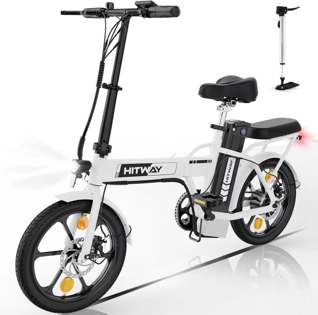 HITWAY Electric bike e-bike foldable city bike Lithium battery 36V/10.4Ah, electric mileage can reach 35-70k