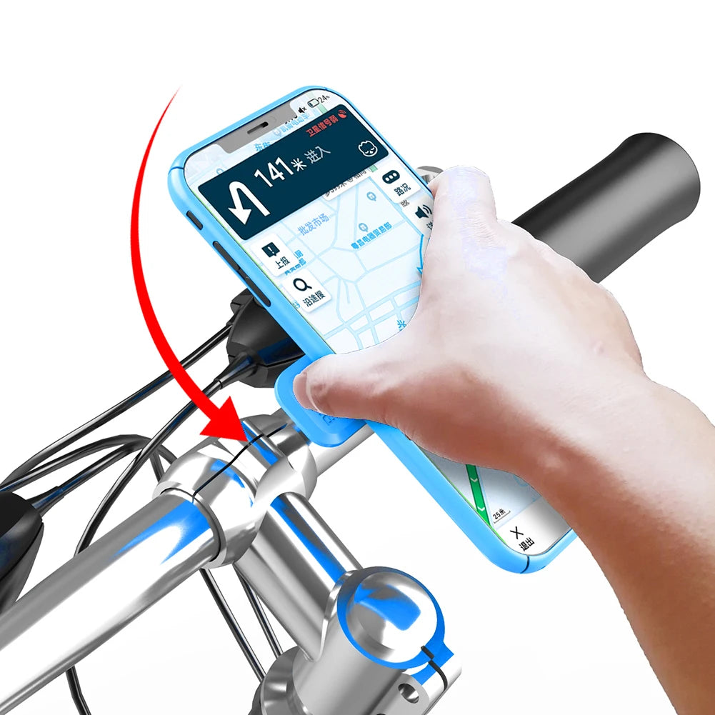 Motorcycle Bike Phone Holder Stand Bicycle Quad Lock Phone Holder Shock Absorber Bicycle Mobile Support Handlebar Mount Bracket